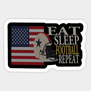 Eat sleep football repeat Sticker